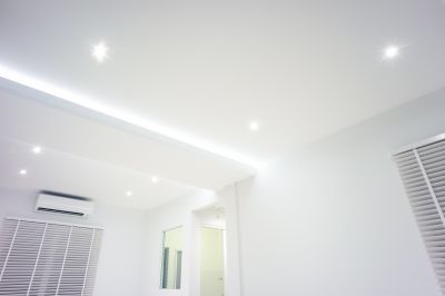 Minimalist Bathroom with Recessed Lighting